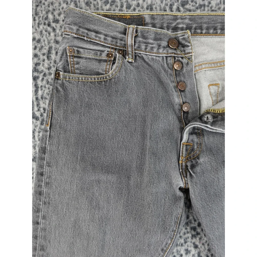 Levis 501‎ Original Fit Jeans Mens 31x30 Gray Button Fly Straight Leg Denim